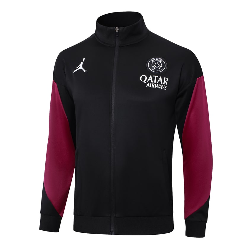 Survetement PSG Veste 2024 2025 Noir Rouge – Image 2