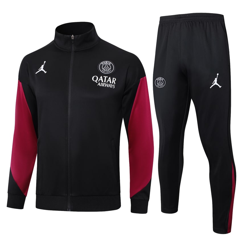 Survetement PSG Veste 2024 2025 Noir Rouge