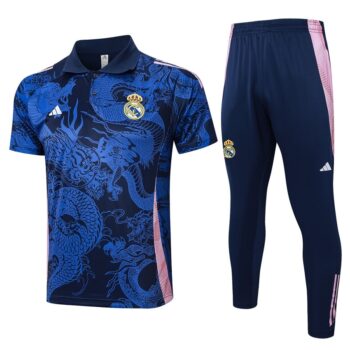Survetement Real Madrid Polo 2024 2025 Bleu Motif