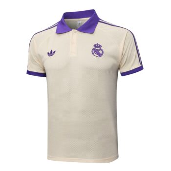 Alternative view of Survetement Real Madrid Polo 2025 2026 Beige Violet