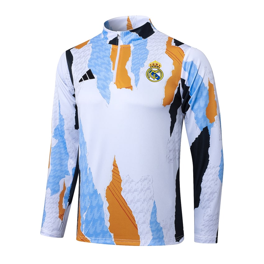 Survetement Real Madrid Training 2024 2025 Blanc Tache – Image 2