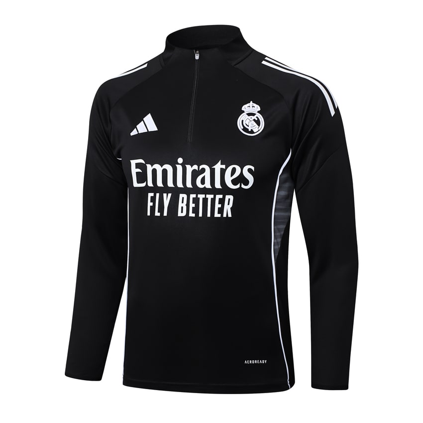 Survetement Real Madrid Training 2024 2025 Noir Sombre – Image 2