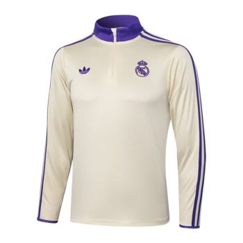 Alternative view of Survetement Real Madrid Training 2025 2026 Beige Violet