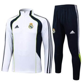Survetement Real Madrid Training 2025 2026 Blanc Noir