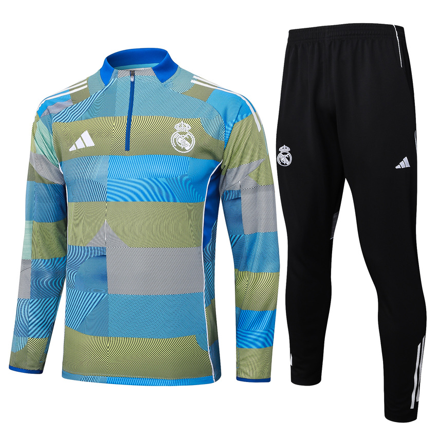 Survetement Real Madrid Training 2025 2026 Bleu Vert