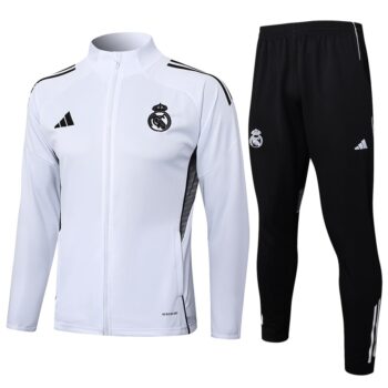 Survetement Real Madrid Veste 2024 2025 Blanc Noir