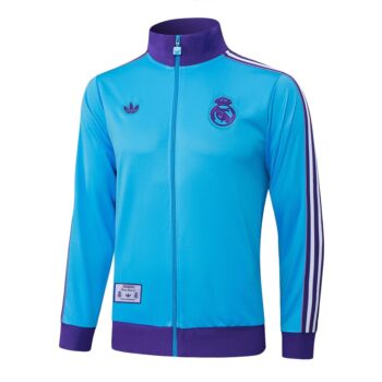 Alternative view of Survetement Real Madrid Veste 2024 2025 Bleu Ciel