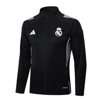Alternative view of Survetement Real Madrid Veste 2024 2025 Noir Sombre
