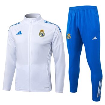 Survetement Real Madrid Veste 2025 2026 Blanc Bleu